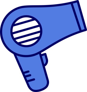 Saç kurutma makinesi ikonu. vektör illüstrasyonu 