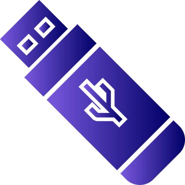 usb simge vektör illüstrasyonu