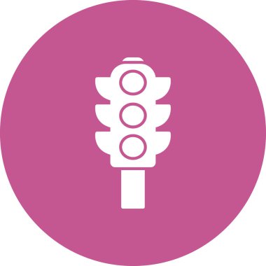 Trafik ışıkları düz kutsal kişilerin resmi, vektör, illüstrasyon