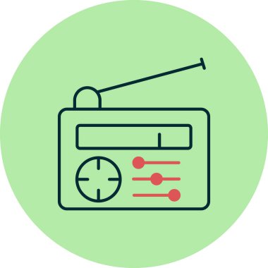 radyo simgesi vektör illüstrasyonu