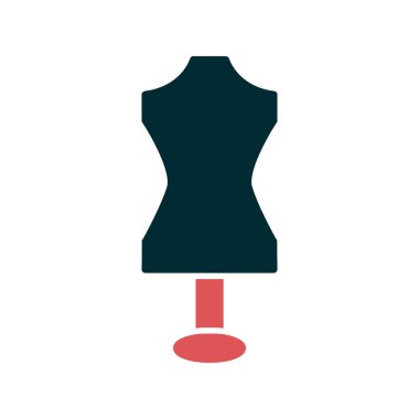 Manken ikonu. Web için kıyafet vektör sembolünün düz çizimi 