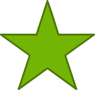 Favori yıldızımız. Web simgesi vektör illüstrasyonu 