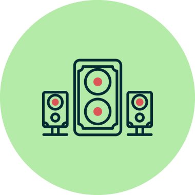 Hoparlörler. Web simgesi basit illüstrasyon