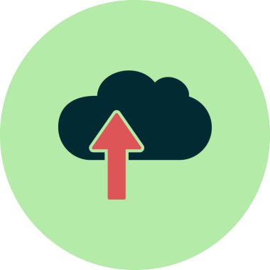 Bulut hesaplama simgesi vektör illüstrasyonu