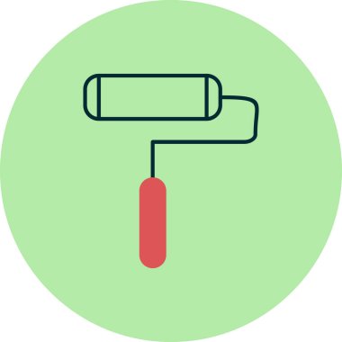 boya silindirli ikon vektörü, paten boyası, illüstrasyon