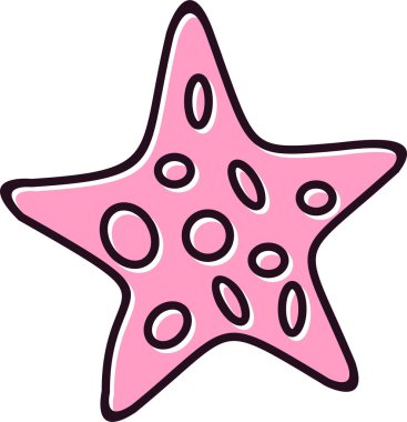 deniz yıldızı ikonu vektör çizimi