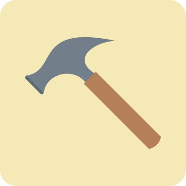 Çekiç. Web simgesi basit illüstrasyon 