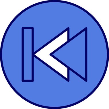 Önceki parça düğmesinin vektör illüstrasyonu