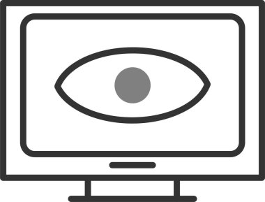 Görsel iletişim ikonu vektör illüstrasyonu