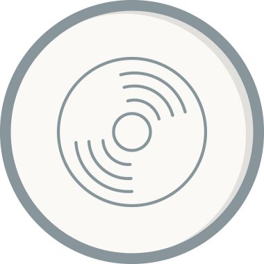 CD mi? Web simgesi basit illüstrasyon 