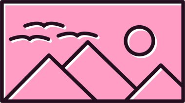 Resim, resim simgesi vektör illüstrasyonu