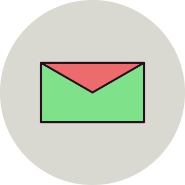 zarf web simgesi, vektör illüstrasyonu  