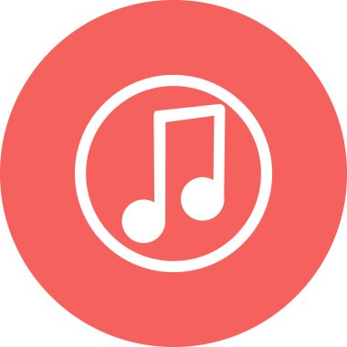 müzik notası ikon vektör illüstrasyonu