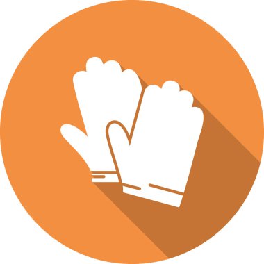 Eldiven simgesi vektör illüstrasyonu