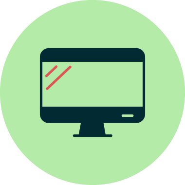 bilgisayar monitör simgesini vektör çizim 