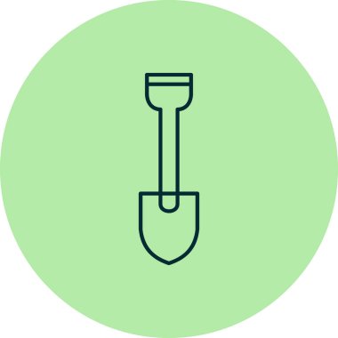 Kürek simgesi, vektör illüstrasyonu