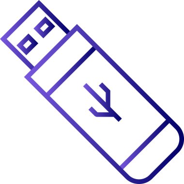 usb simge vektör illüstrasyonu