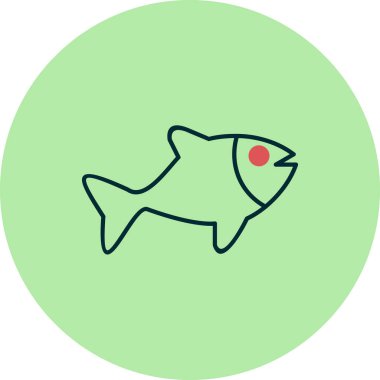 balık simgesi vektör illüstrasyonu