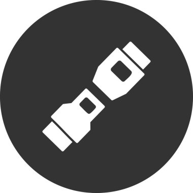 Emniyet kemeri. Web simgesi basit tasarım