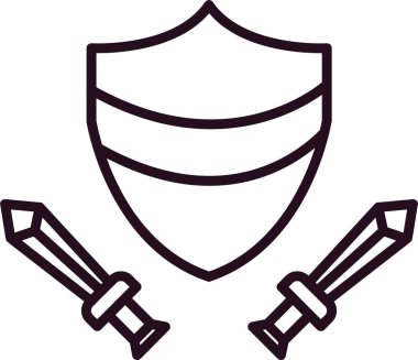 kalkan ağ simgesi basit illüstrasyon