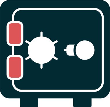 Güvenli kutu simgesinin vektör çizimi