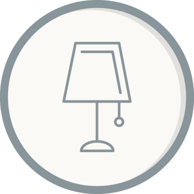 Işık lambası, basit düz çizgi simgesi, sembol. vektör çizimi izole edildi   