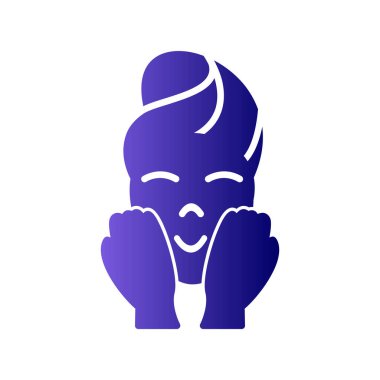 woman face icon vector illustration graphic design, Wash face