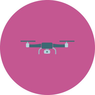 Kamera drone simgesi vektör illüstrasyonu