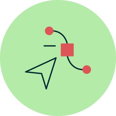 Bezier. Web simgesi basit illüstrasyon