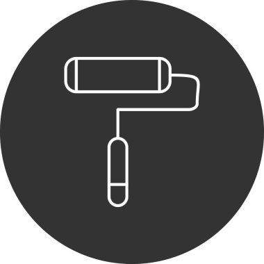 boya silindirli ikon vektörü, paten boyası, illüstrasyon