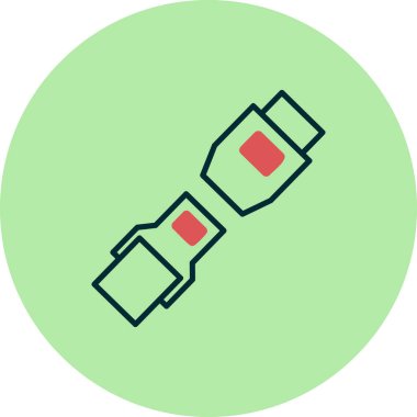 Emniyet kemeri. Web simgesi basit tasarım