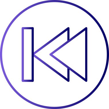 Önceki parça düğmesinin vektör illüstrasyonu