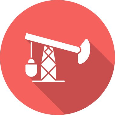 Sektör vektör simgesi. Yağ pompası, basit illüstrasyon