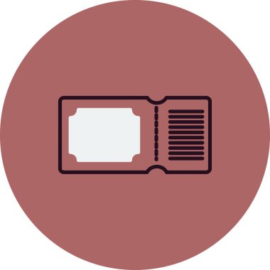 Bilet web simgesi basit illüstrasyon