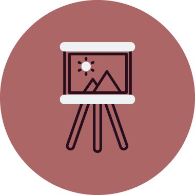 Tuval simgesi vektör illüstrasyonu