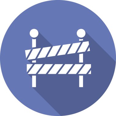 Yol engelleme web simgesi basit illüstrasyon