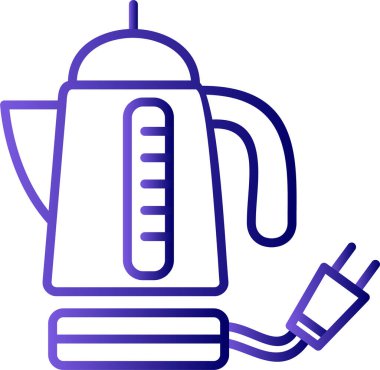 Elektrikli çaydanlık ikonu. Basit tasarım