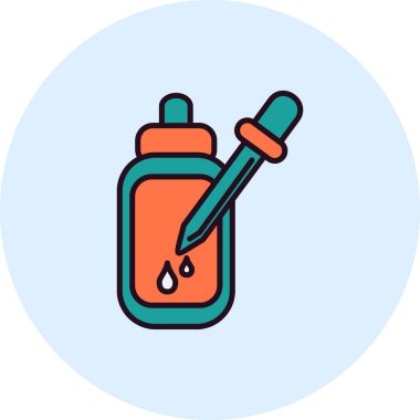 Serum. Web simgesi basit illüstrasyon