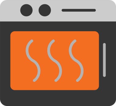 Fırının vektör simgesi. Web illüstrasyonu