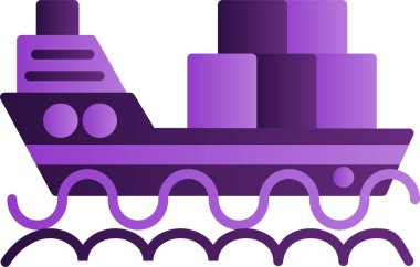 Gemi simgesi vektör illüstrasyonu