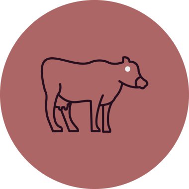 Bir ineğin vektör illüstrasyonu