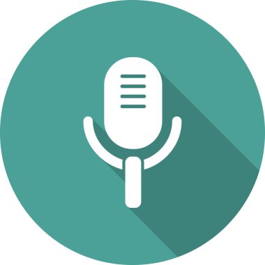 Mikrofon. Web simgesi vektör illüstrasyonu 