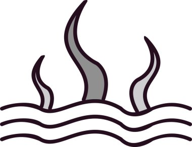 Deniz Otu simgesinin vektör illüstrasyonu