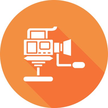 kamera, film, aygıt, aygıt düz renk ikonu vektörü