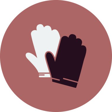 Eldiven simgesi vektör illüstrasyonu