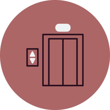 Asansör. Web simgesi basit tasarım 