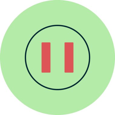 Duraklat simgesinin vektör illüstrasyonu 