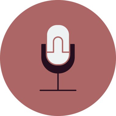 Mikrofon. Web simgesi vektör illüstrasyonu 