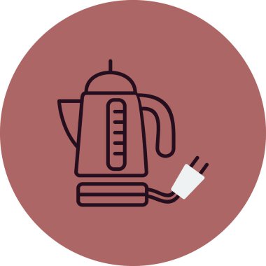 Elektrikli çaydanlık ikonu. Basit tasarım