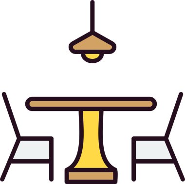 Yemek tablosu vektör çizgisi simgesi